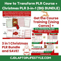 Christmas PLR Bundle Transformation Course + Cheerful Christmas Bundle 3-in-1 PLR (Big Bundle)