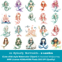 22 Splashy Mermaids +2 Underwater Castles