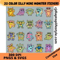 Silly Monsters & Sweets PNG Stickers