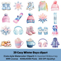 39 Cozy Winter Days Clipart