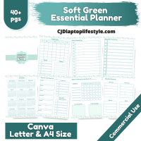 Soft Green Essential Planner