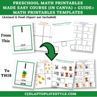 Preschool Math Printables Made Easy Course