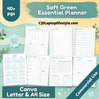 Soft Green Essential Planner