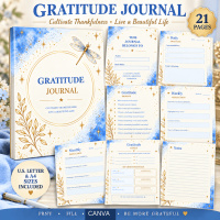 Brilliant Blue Gratitude Journal PLR