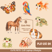 Cute Pets Clipart (FREEBIE)