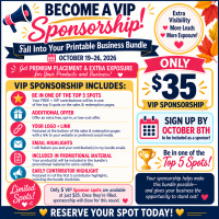 VIP Sponsorship for Fall Into Your Printable Business Bundle