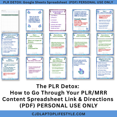 PLR Detox: How to use the Spreadsheet (6 Simple Steps to Find Your Hidden PLR & MRR Gems)