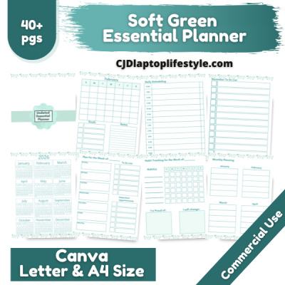 Soft Green Essential Planner