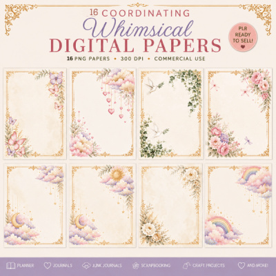 16 Whimsical Digital Papers