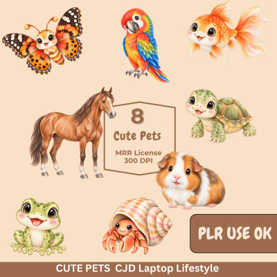 Cute Pets Clipart (FREEBIE)