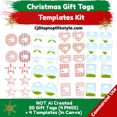 Christmas Gift Tags  Template Kit
