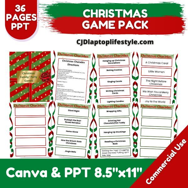 Mockup of Christmas Games 36 pages