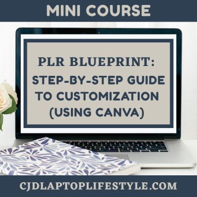 Mini-Course PLR Blueprint: A Step-by-Step Guide to Customization (Using Canva) With CC Closed Caption & Transcript